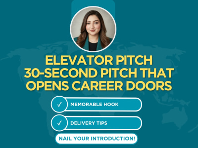 Memorable elevator pitch that opens career doors instantly