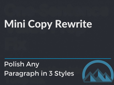 Mini Copy Rewrite — Polish Any Paragraph in 3 Styles