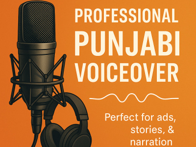 Professional Punjabi voice-over recorded in a high-quality studio setup
