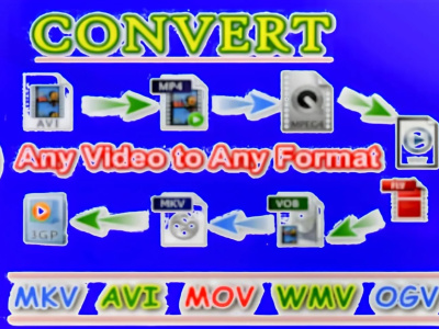 Convert any video to mp4 mov avi mkv or any format you need