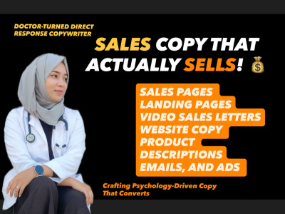 Business changing sales copy: Landing pages, sales pages, VSL's and ADS