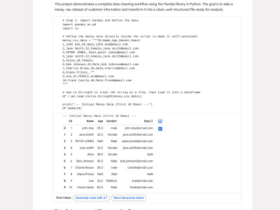 Get your messy CSV or Excel data cleaned with Python Pandas
