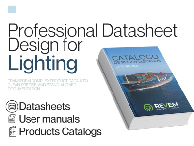✅ Professional Product Datasheet Design for Lighting and Electrical Devices