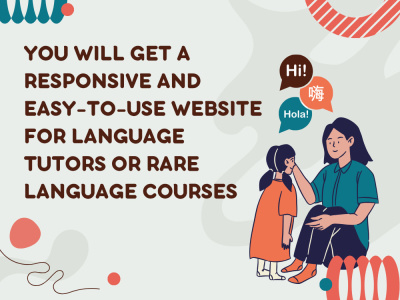 A responsive website for language tutors or rare courses