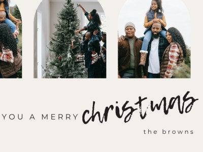 A personalized photo holiday card