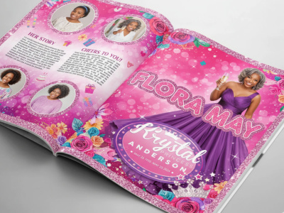 Unique funeral and birthday brochure or Orbituary Flyer Design