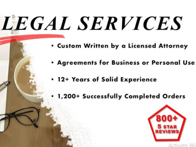 Professional draft contracts, agreements and legal letters