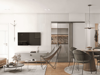 Premium Residential Interior 3D Rendering for Developers