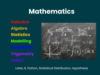 Help with Calculus, Algebra, Stats, Modelling, Probability, Trig & LaTeX