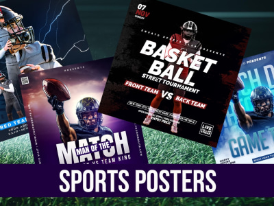 Stunning sports poster, flyer, or banner