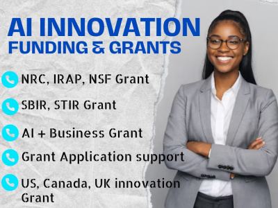 Grant Writing + Application Support for Canada, USA, NIH, IRAP, NSF, SBIR