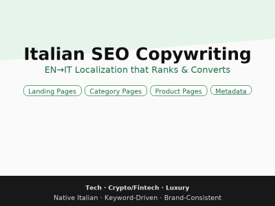 Italian SEO Copy that Ranks and Converts