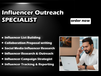 Influencer marketer and Influencer outreach Specialist
