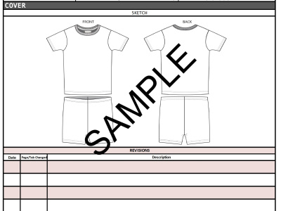 Kids CPSC COMPLIANT two piece pajama tech pack w specs. Long/short sleeve.