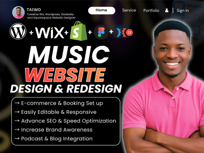 Music website, podcast website, bandzoogle website, music promotion website