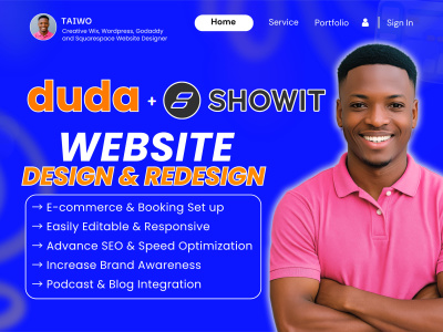 Duda website, duda website design, showit website, showit, showit templates