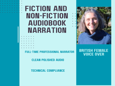 Professional British Female Audiobook Narration (per 1,000 words)