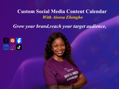 30 days content created and scheduled on any preferred scheduling platform