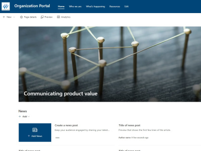 A modern SharePoint Online Organization Portal (Intranet Design & Setup)