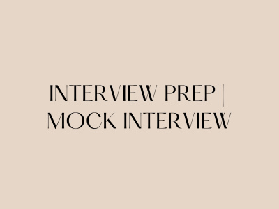 60-Mins Interview Prep / Mock Interview