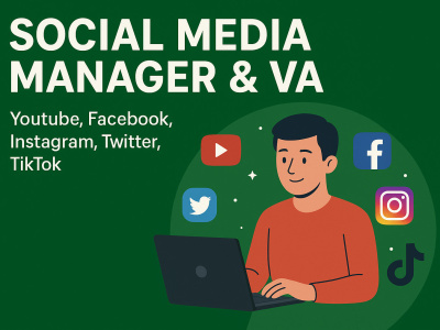 Social Media Manager, VA , Content Uploader, Posting