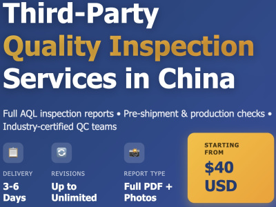 Get third-party product inspection arranged in China with full AQL report