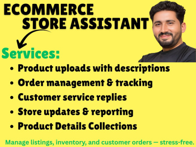 Ecommerce Store Manager for Shopify, eBay, or Amazon