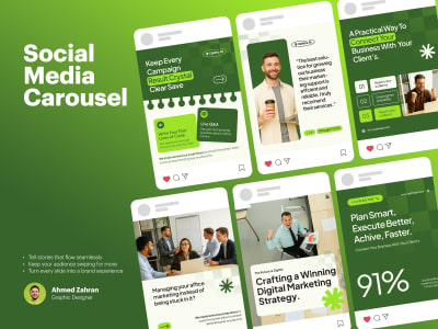 Creative Social Media Carousel Design for Instagram & LinkedIn