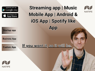 Streaming app | Music Mobile App | Android & iOS App | Spotify like App