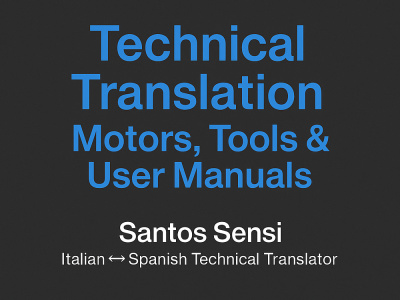 Technical Translation & Documentation – Motors, Tools & User Manuals