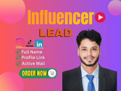 Verified Influencer Leads for Instagram, YouTube, TikTok & LinkedIn