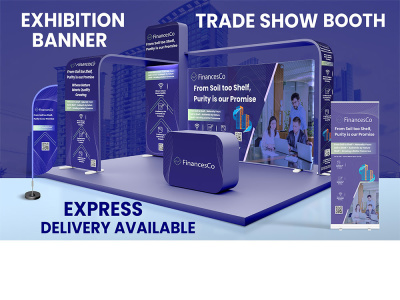 Premium Design for Trade Show Backdrop, Panel, Banner, Roll up, Kiosk Booth