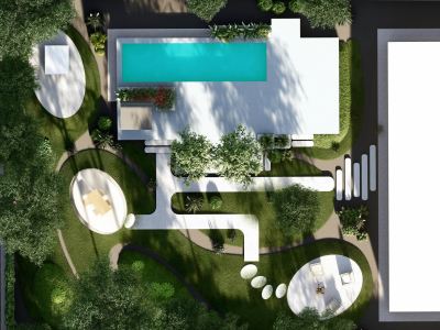 Modern Landscape, Garden & Backyard Design with 2D Plans and 3D Renders