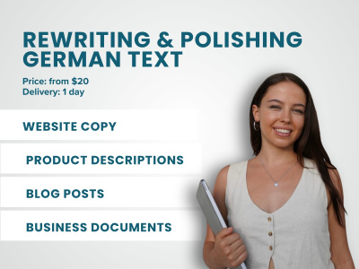 Polished and impactful German texts