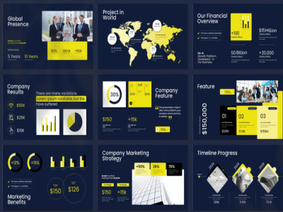A professional investor pitch deck designed for startup fundraising