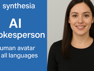 Synthesia ai spokesperson video with a human avatar in all languages