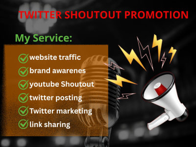 Targeted Twitter(X) shoutout promotion for brand visibility & engagement