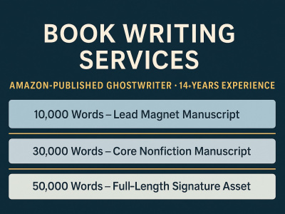 Book Writing and Ghostwriting for Nonfiction and Business Authors
