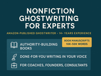 Nonfiction Book Ghostwriting for Coaches, Founders, and Experts