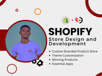 Build shopify store design, shopify dropshipping store, shopify website