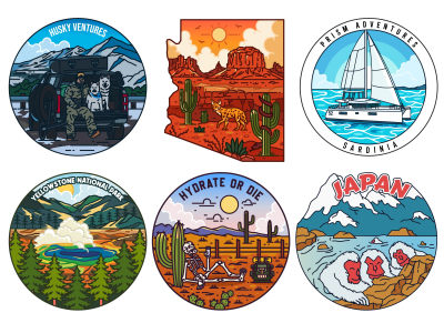 Vintage Outdoor Badge Illustration design for your Sticker, Apparel