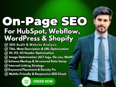 On page SEO for hubspot, webflow, drupal, joomla, wordpress, and shopify