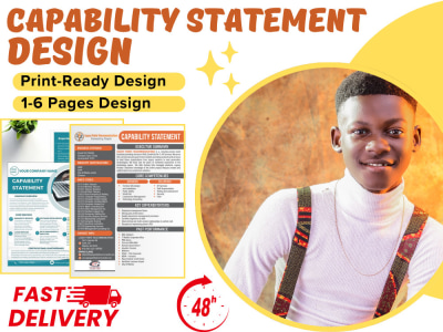 A Top-level written and designed capability statement for your business