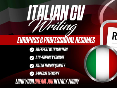 Write, translate, optimize italian cv, europass resume, cover letter