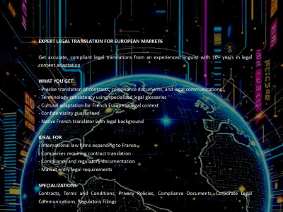 EXPERT LEGAL TRANSLATION FOR EUROPEAN MARKETS