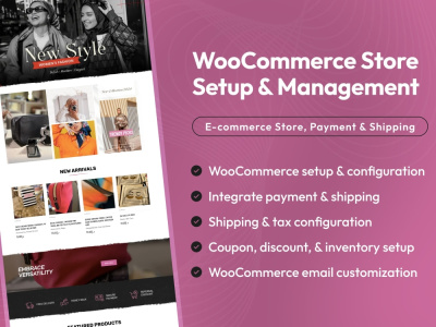 Woocommerce Store Setup & Management | eCommerce Store | Shipping & Payment