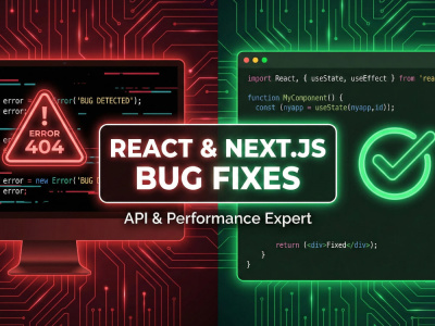 Expert React js & Next js Bug Fixes, API Integration & Help | Upwork