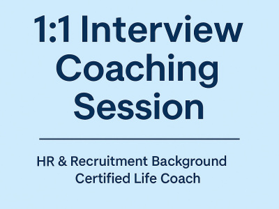 1:1 Interview Coaching Session — HR Expert & Certified Life Coach