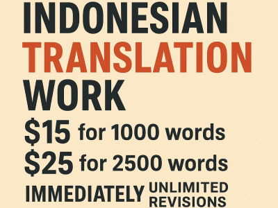 A English <> Indonesian Translation Service, Translator