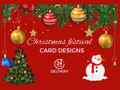 Custom Christmas Card and Holiday Flyer Design for Your Business and Family